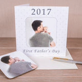 Personalised First Fathers Day Photo Coaster Card - Greeting Cards at Gift Moments