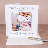 Personalised First Father's Day Together Photo Coaster Card - Greeting Cards at Gift Moments