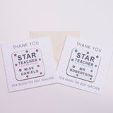 Personalised Star Teacher Coaster Card - Greeting Cards at Gift Moments