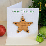 Personalised Christmas Card with Star Decoration Default Title - Greeting Cards at Gift Moments