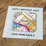 Personalised Football Stadium Coaster Cards: 6 - Greeting Cards By Gift Moments