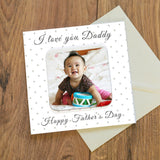 Personalised Father's Day Photo Upload Coaster Card I Love You Daddy - Greeting Cards at Gift Moments