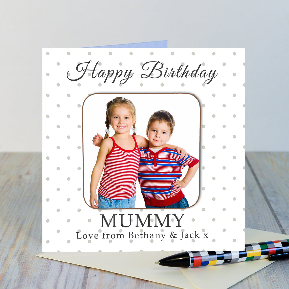 Personalised Happy Birthday Photo Coaster Card - Greeting Cards at Gift Moments