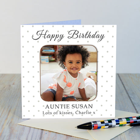 Personalised Happy Birthday Photo Coaster Card - Greeting Cards at Gift Moments