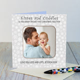 Personalised Daddy First Christmas Photo Coaster Card Default Title - Greeting Cards at Gift Moments