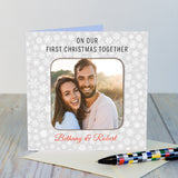 Personalised On Our First Christmas Photo Coaster Card Default Title - Greeting Cards at Gift Moments