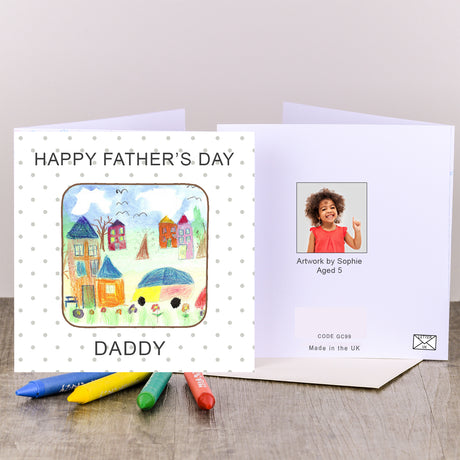 Personalised Kids Artwork Coaster Card - Greeting Cards at Gift Moments