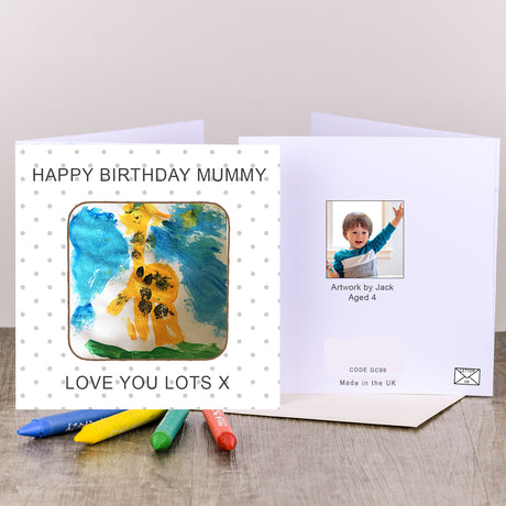 Personalised Kids Artwork Coaster Card - Greeting Cards at Gift Moments