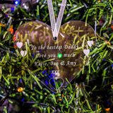 Personalised Christmas Card with Heart Decoration - Greeting Cards at Gift Moments