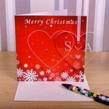 Personalised Christmas Card with Initials Heart Decoration - Greeting Cards at Gift Moments