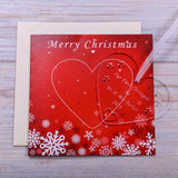 Personalised 1st Christmas Card with Heart Decoration - Greeting Cards at Gift Moments