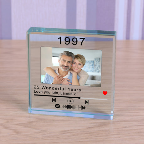 Personalised Spotify Special Year Playlist Glass Token - Keepsakes at Gift Moments