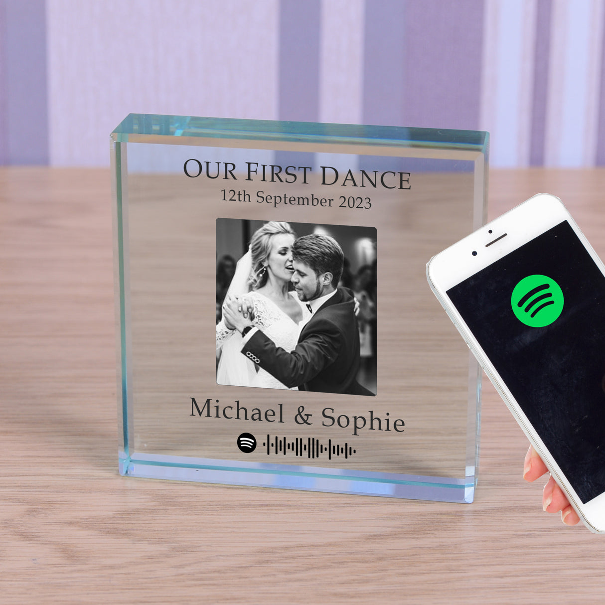 Personalised First Dance Spotify Glass Token Default Title - Keepsakes at Gift Moments