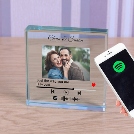 Personalised Spotify Our Song Glass Token Default Title - Keepsakes at Gift Moments