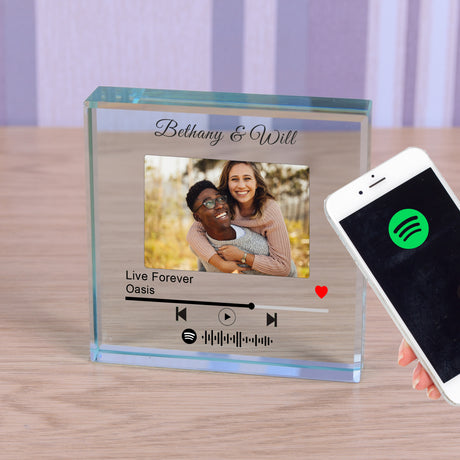 Personalised Spotify Our Song Glass Token - Keepsakes at Gift Moments