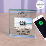 Personalised Birthday Year Spotify Playlist Glass Token Default Title - Keepsakes at Gift Moments