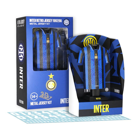 Inter Milan FC 97/98 Retro Metal Home Shirt - Display Kit at Gift Moments