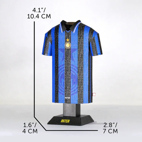 Inter Milan FC 97/98 Retro Metal Home Shirt - Display Kit at Gift Moments