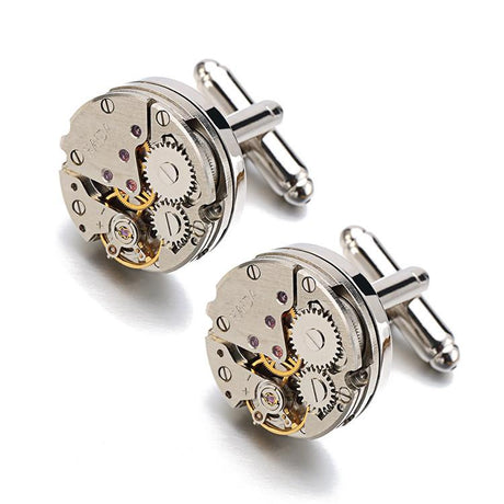 Personalised Gear Movement Cufflinks - Cufflinks & Tie Slides at Gift Moments