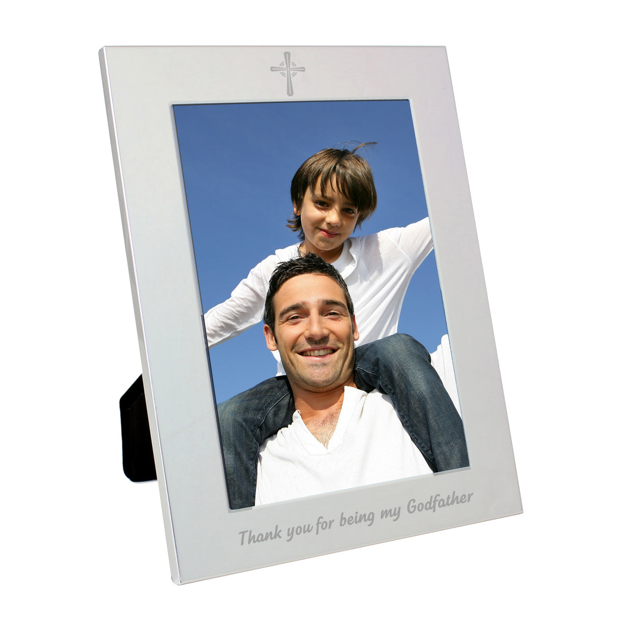 Elegant Silver Godfather Photo Frame 5x7 - Photo Frames at Gift Moments