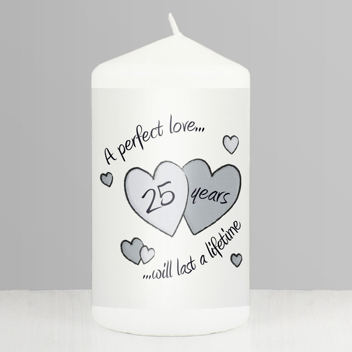 Perfect Love Silver Anniversary Candle: 1 - Candles By Gift Moments