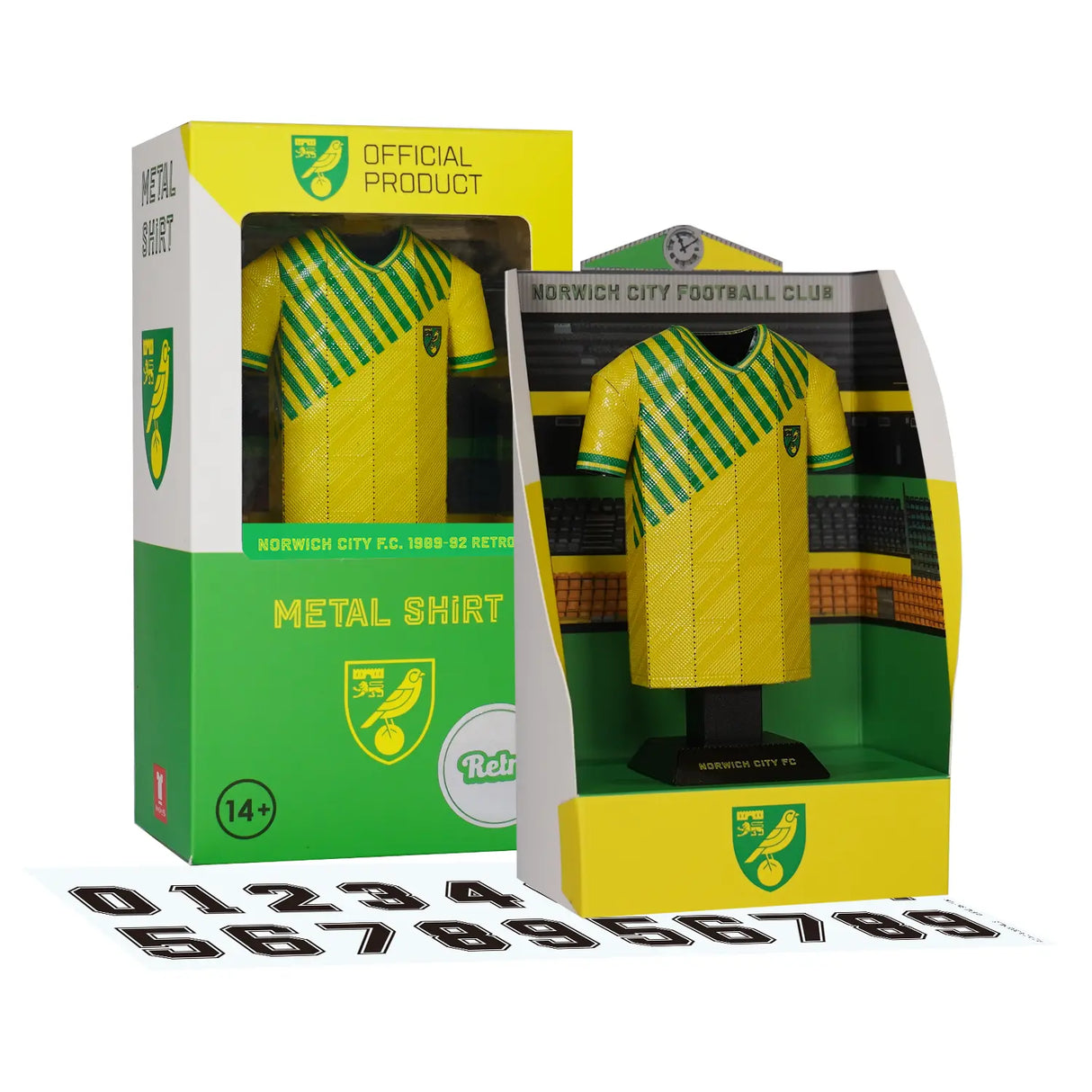 Norwich City 89-92 Retro Metal Jersey: 1 - Display Kit By Norwich City