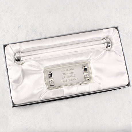 Personalised Plain Silver Plated Certificate Holder - Certificate Holders at Gift Moments