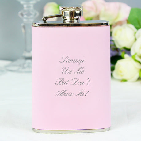 Personalised Pink Hip Flask - Hip Flasks at Gift Moments