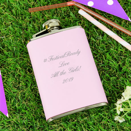 Personalised Pink Hip Flask - Hip Flasks at Gift Moments