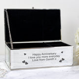 Personalised Hearts Mirrored Jewellery Box: 4 - Jewellery Boxes By Gift Moments