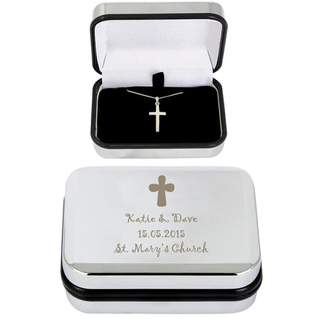 Personalised Cross Necklace and Box - Jewellery Boxes at Gift Moments