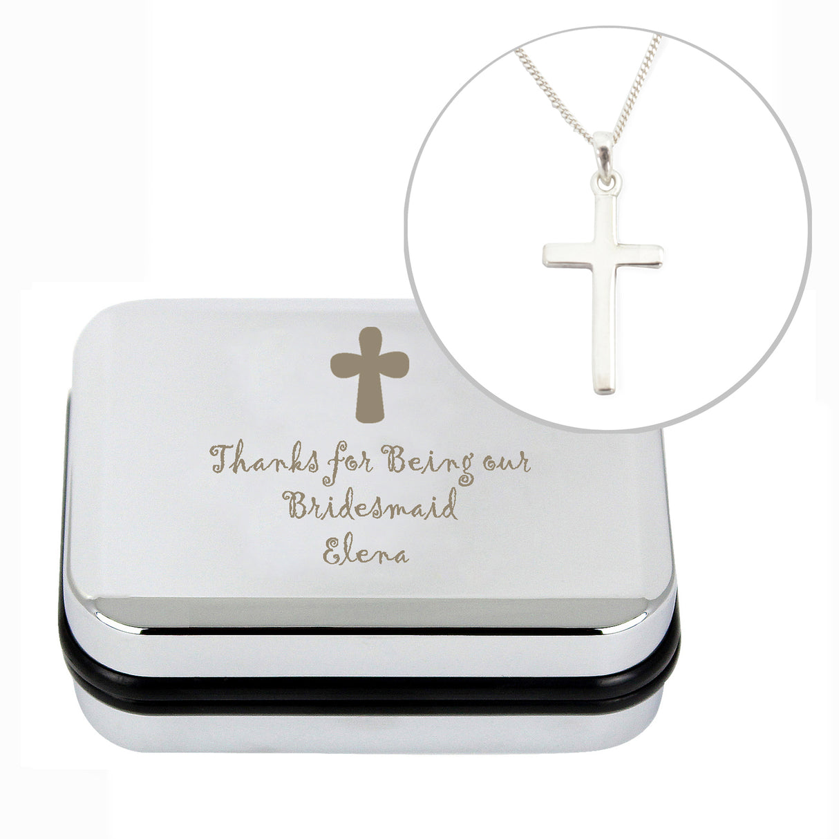 Personalised Cross Necklace and Box - Jewellery Boxes at Gift Moments