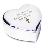 Personalised Cross Heart Trinket Box - Trinket Boxes at Gift Moments