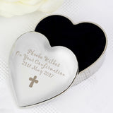 Personalised Cross Heart Trinket Box - Trinket Boxes at Gift Moments