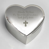 Personalised Cross Heart Trinket Box - Trinket Boxes at Gift Moments