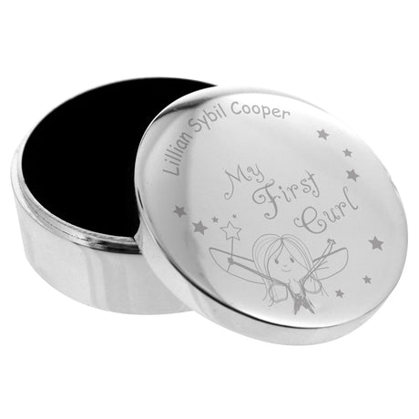 Personalised Fairy My First Curl Trinket Box - Trinket Boxes at Gift Moments