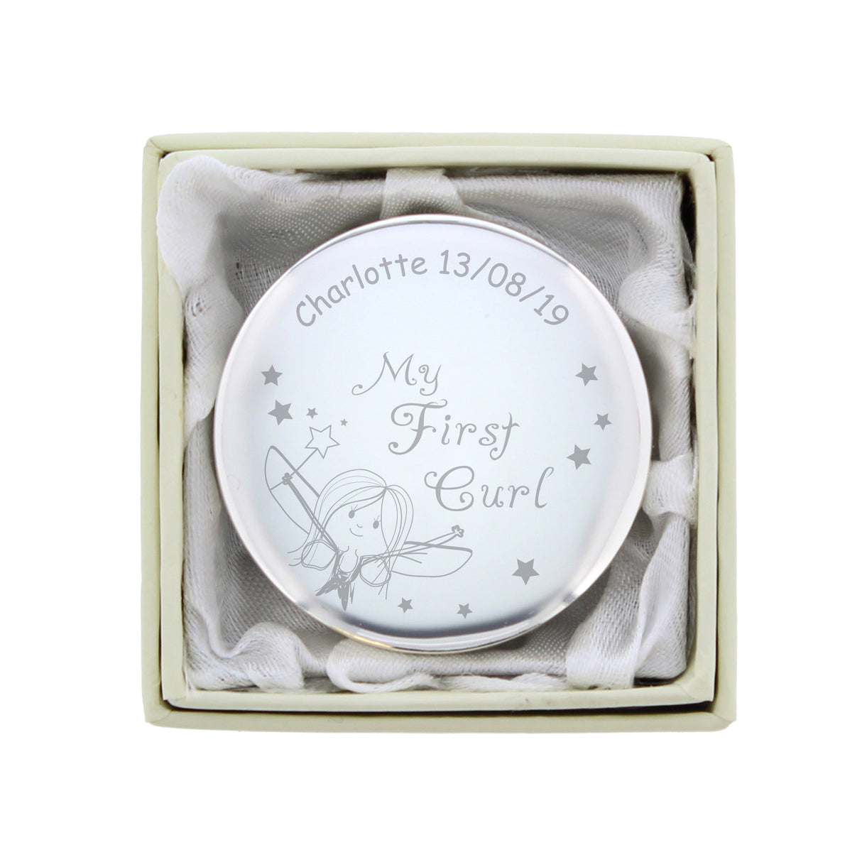 Personalised Fairy My First Curl Trinket Box - Trinket Boxes at Gift Moments