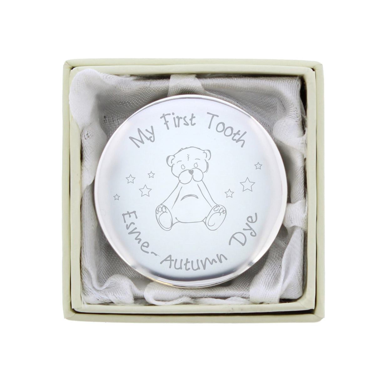 Personalised Teddy My First Tooth Trinket Box - Trinket Boxes at Gift Moments