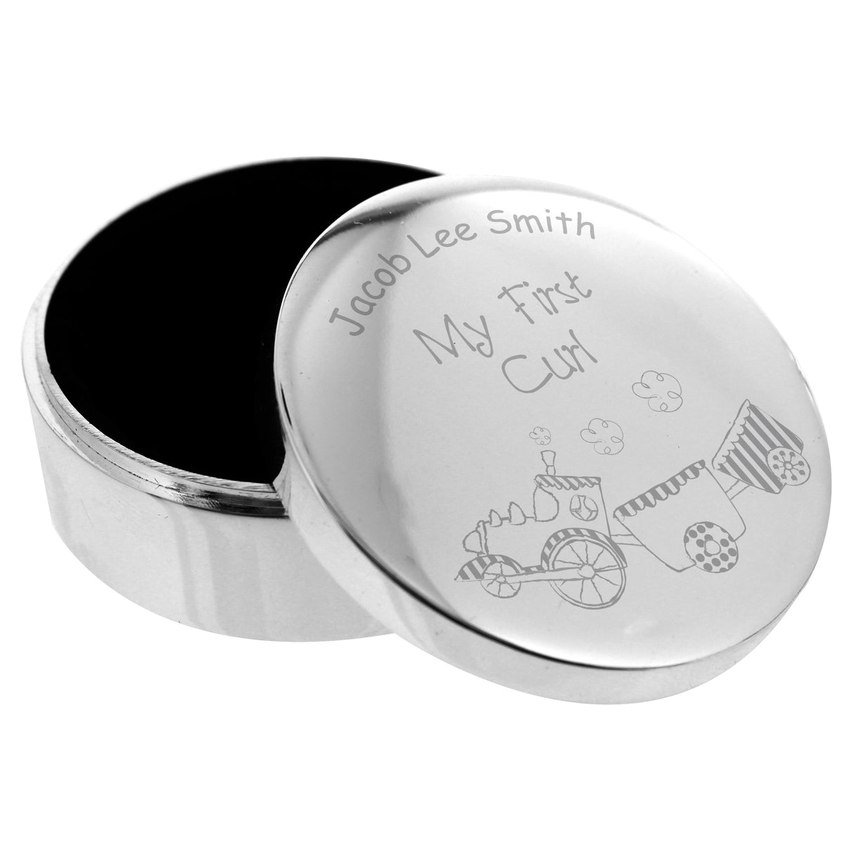 Personalised My First Curl Trinket Box: 3 - Trinket Boxes By Gift Moments