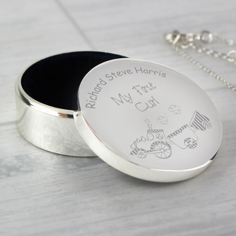 Personalised My First Curl Trinket Box: 5 - Trinket Boxes By Gift Moments