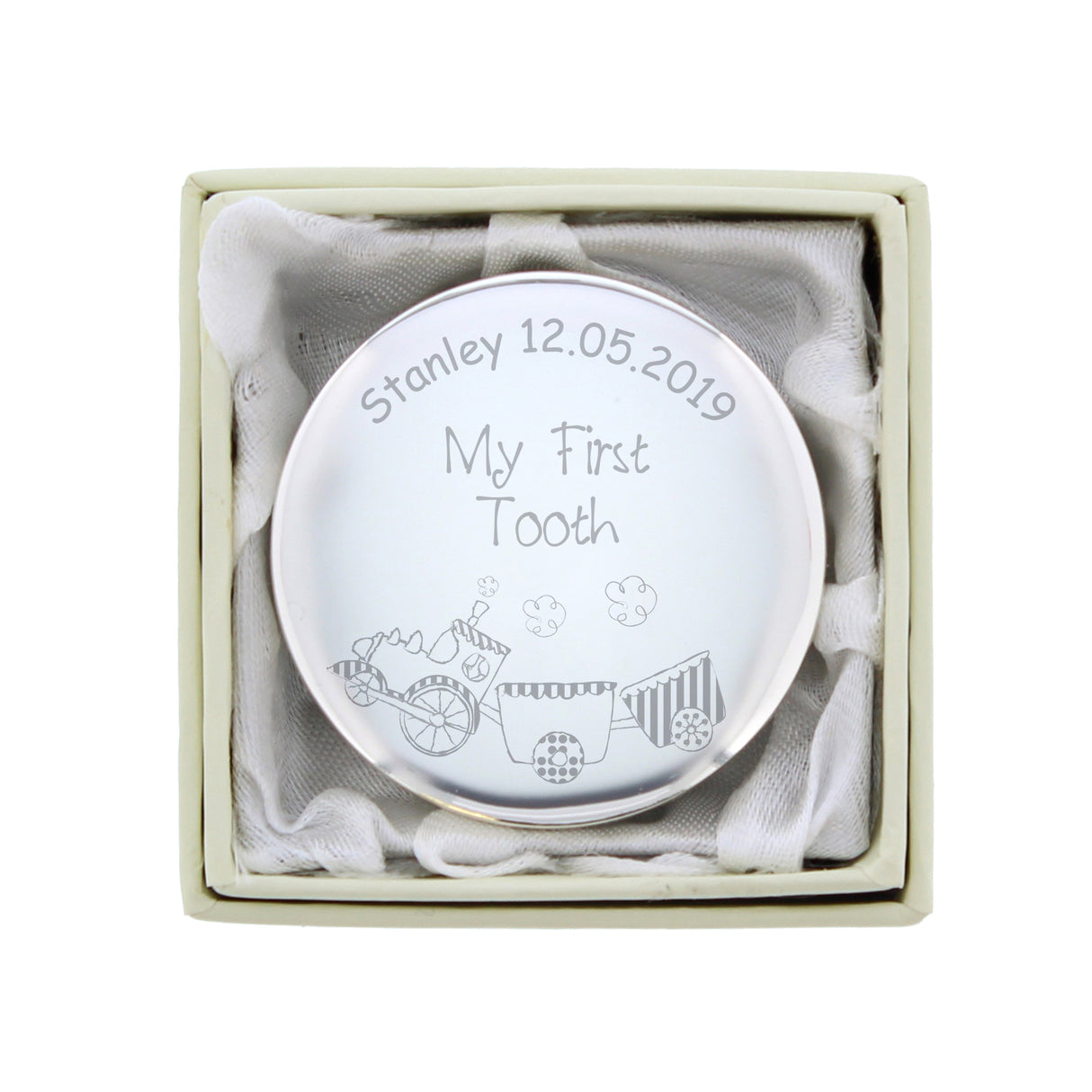 Personalised Train My First Tooth Trinket Box - Trinket Boxes at Gift Moments