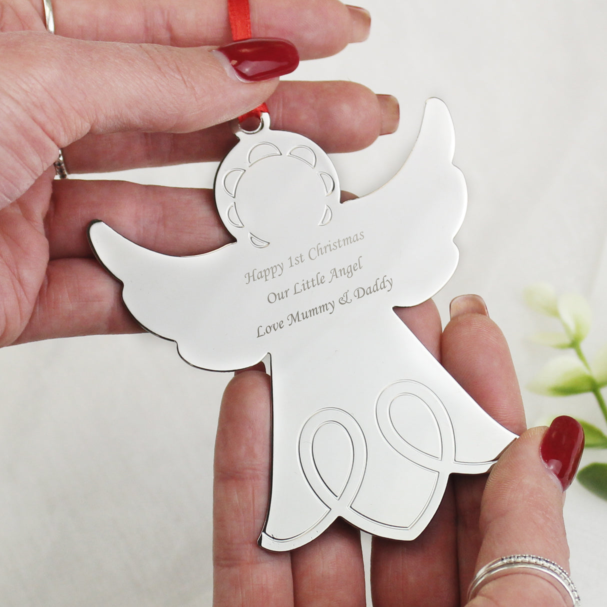 Personalised Angel Tree Decoration Default Title - Christmas Decorations at Gift Moments