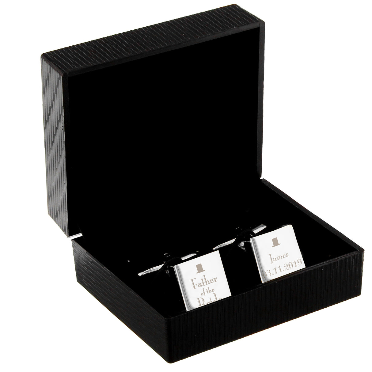 Personalised Wedding Father of the Bride Square Cufflinks - Cufflinks & Tie Slides at Gift Moments