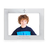 Personalised Silver 5x7 Landscape Cross Photo Frame - Photo Frames at Gift Moments