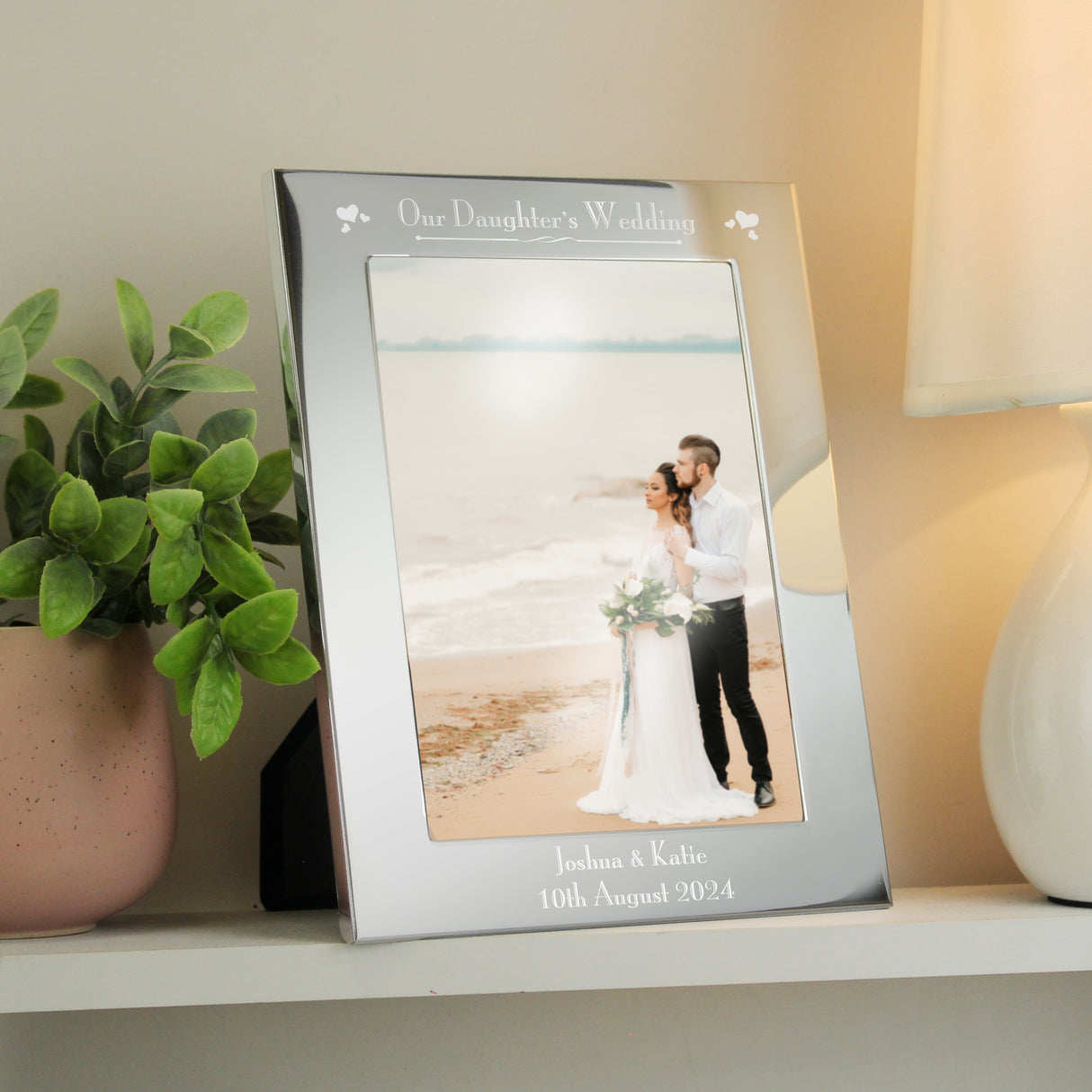 Personalised Silver 5x7 Our Daughters Wedding Photo Frame - Photo Frames at Gift Moments