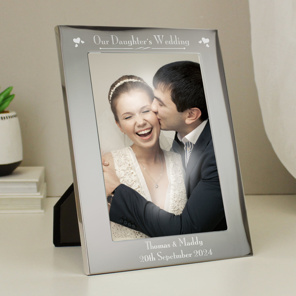 Personalised Silver 5x7 Our Daughters Wedding Photo Frame - Photo Frames at Gift Moments