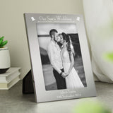 Personalised Silver 5x7 Our Sons Wedding Photo Frame