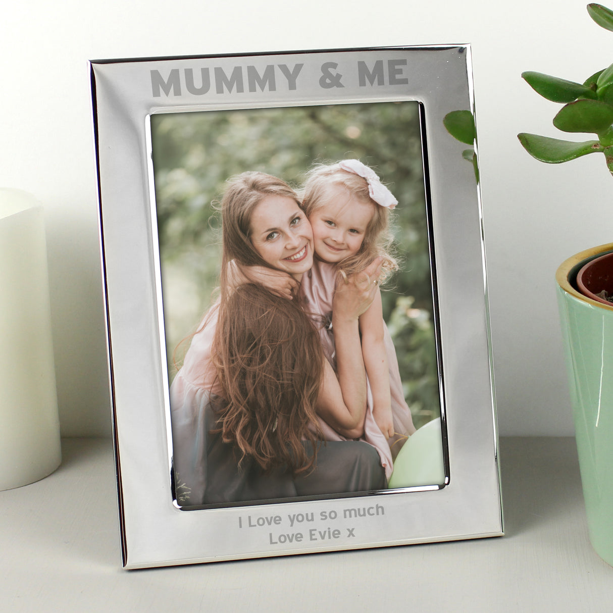 Personalised Silver 5x7 Mummy & Me Photo Frame - Photo Frames at Gift Moments