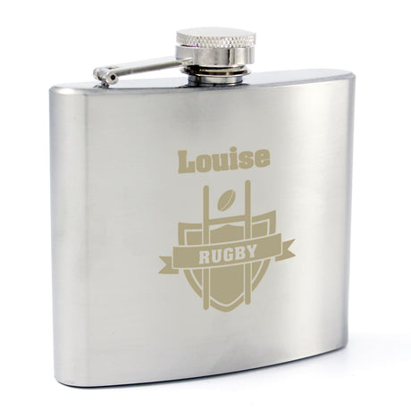 Personalised Rugby Hip Flask - Hip Flasks at Gift Moments