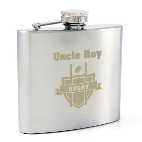 Personalised Rugby Hip Flask - Hip Flasks at Gift Moments